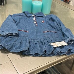 Tommy Hilfiger Blue Denim Ruffle shirt